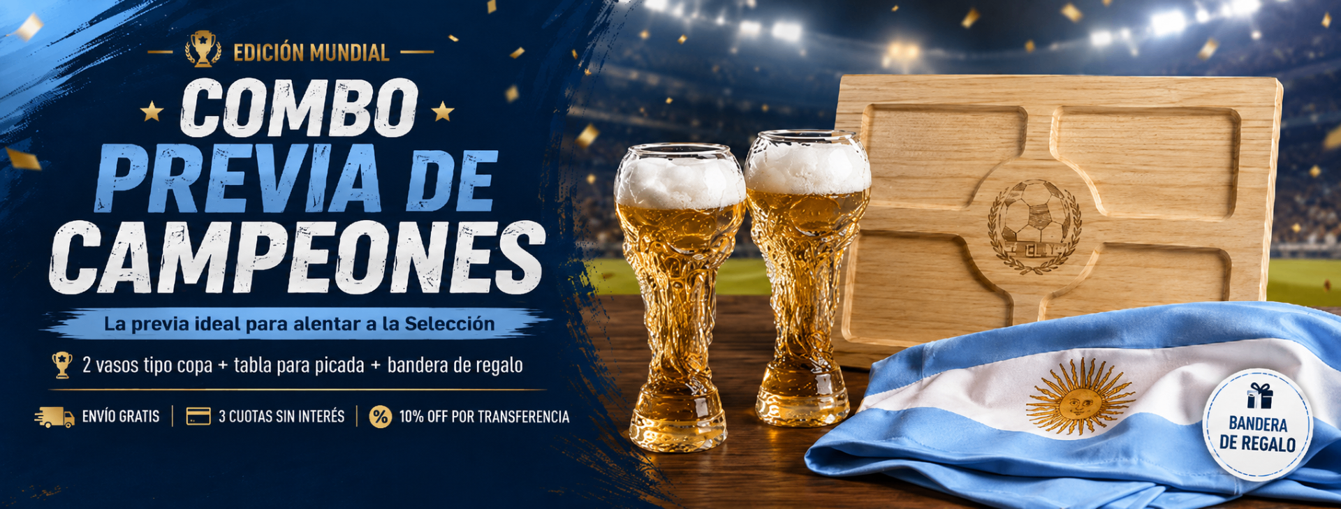 Hinchas argentinos celebrando la Copa del Mundo